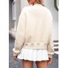 imageEVALESS Womens Jacket 2025 Fall Winter Long Sleeve Stand Collar Shacket with Side Pocket Lightweight CoatBeige