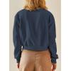 imageEVALESS Womens Jacket 2025 Fall Winter Long Sleeve Stand Collar Shacket with Side Pocket Lightweight CoatDark Blue