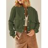 imageEVALESS Womens Jacket 2025 Fall Winter Long Sleeve Stand Collar Shacket with Side Pocket Lightweight CoatJungle Green