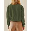 imageEVALESS Womens Jacket 2025 Fall Winter Long Sleeve Stand Collar Shacket with Side Pocket Lightweight CoatJungle Green