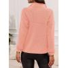 imageEVALESS Oversized Sweaters for Women Long Sleeve Knit Tops Quarter Zip Pullover Chunky Sweater Fall Clothes Business Casual Winter Outfits for Women Fashion 2024 Work Shirts Pink Sweaters XXLarge