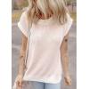 imageEVALESS Sweater Tank Tops for Women Summer Cap Sleeve Striped Crew Neck Loose Fit Knit Lightweight Vest Pullover TopLight Pink
