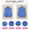 imageEVALESS Womens Puffer Vest Zip Up Cap Sleeve Jackets Travel Fall Outfits 2025 Fashion Warm Winter Coats With PocketsDark Blue