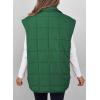 imageEVALESS Womens Puffer Vest Zip Up Cap Sleeve Jackets Travel Fall Outfits 2025 Fashion Warm Winter Coats With PocketsDark Green