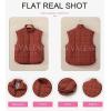imageEVALESS Womens Puffer Vest Zip Up Cap Sleeve Jackets Travel Fall Outfits 2025 Fashion Warm Winter Coats With PocketsRed