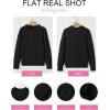 imageEVALESS Womens Sweaters Casual Crewneck Long Sleeve Cable Knit Chunky Lightweight Oversized Sweater Pullover OutfitsBlack