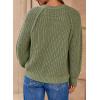 imageEVALESS Womens Sweaters Casual Crewneck Long Sleeve Cable Knit Chunky Lightweight Oversized Sweater Pullover OutfitsVineyard Green