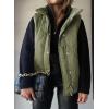 imageEVALESS Cropped Puffer Vest Women Lightweight Quilted Stand Collar Sleeveless Jackets Fall Winter 2025 Button Zip Up CoatArmy Green