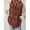 imageEVALESS Cropped Puffer Vest Women Lightweight Quilted Stand Collar Sleeveless Jackets Fall Winter 2025 Button Zip Up CoatPlaid Dark Brown