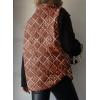 imageEVALESS Cropped Puffer Vest Women Lightweight Quilted Stand Collar Sleeveless Jackets Fall Winter 2025 Button Zip Up CoatPlaid Dark Brown