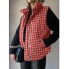 imageEVALESS Cropped Puffer Vest Women Lightweight Quilted Stand Collar Sleeveless Jackets Fall Winter 2025 Button Zip Up CoatPlaid Red