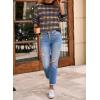 imageEVALESS Womens Sweaters Fall Fashion 2025 Long Sleeve Polka Dot Top Cowboy Chic Pullover Sweaters Colorblock OutfitsBlack