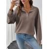imageEVALESS Womens Oversized Sweatshirts Hoodies Casual V Neck Button Up Henley Collared Long Sleeve Shirts Pullover Tops ClothesGoat