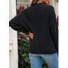 imageEVALESS Quarter Zip Sweaters for Women Waffle Kint Long Sleeve Pullover Sweater Business Casual Outfits1 B Black