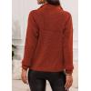 imageEVALESS Quarter Zip Sweaters for Women Waffle Kint Long Sleeve Pullover Sweater Business Casual Outfits2 B Red