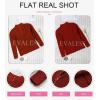 imageEVALESS Quarter Zip Sweaters for Women Waffle Kint Long Sleeve Pullover Sweater Business Casual Outfits2 B Red