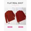 imageEVALESS Quarter Zip Sweaters for Women Waffle Kint Long Sleeve Pullover Sweater Business Casual Outfits2 B Red