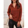 imageEVALESS Quarter Zip Sweaters for Women Waffle Kint Long Sleeve Pullover Sweater Business Casual Outfits2 B Red