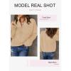 imageEVALESS Quarter Zip Sweaters for Women Waffle Kint Long Sleeve Pullover Sweater Business Casual OutfitsB Apricot