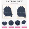imageEVALESS Quarter Zip Sweaters for Women Waffle Kint Long Sleeve Pullover Sweater Business Casual OutfitsB Blue