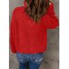 imageEVALESS Quarter Zip Sweaters for Women Waffle Kint Long Sleeve Pullover Sweater Business Casual OutfitsB Cardinal Red
