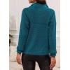 imageEVALESS Quarter Zip Sweaters for Women Waffle Kint Long Sleeve Pullover Sweater Business Casual OutfitsB Cerulean Blue