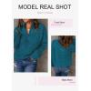 imageEVALESS Quarter Zip Sweaters for Women Waffle Kint Long Sleeve Pullover Sweater Business Casual OutfitsB Cerulean Blue