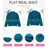 imageEVALESS Quarter Zip Sweaters for Women Waffle Kint Long Sleeve Pullover Sweater Business Casual OutfitsB Cerulean Blue