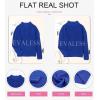 imageEVALESS Quarter Zip Sweaters for Women Waffle Kint Long Sleeve Pullover Sweater Business Casual OutfitsB Navy Blue