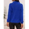 imageEVALESS Quarter Zip Sweaters for Women Waffle Kint Long Sleeve Pullover Sweater Business Casual OutfitsB Navy Blue