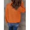 imageEVALESS Quarter Zip Sweaters for Women Waffle Kint Long Sleeve Pullover Sweater Business Casual OutfitsB Orange