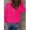 imageEVALESS Quarter Zip Sweaters for Women Waffle Kint Long Sleeve Pullover Sweater Business Casual OutfitsB Rose