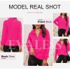 imageEVALESS Quarter Zip Sweaters for Women Waffle Kint Long Sleeve Pullover Sweater Business Casual OutfitsB Rose