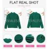 imageEVALESS Quarter Zip Sweaters for Women Waffle Kint Long Sleeve Pullover Sweater Business Casual OutfitsB Viridian