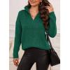 imageEVALESS Quarter Zip Sweaters for Women Waffle Kint Long Sleeve Pullover Sweater Business Casual OutfitsB Viridian