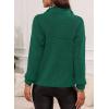 imageEVALESS Quarter Zip Sweaters for Women Waffle Kint Long Sleeve Pullover Sweater Business Casual OutfitsB Viridian