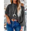 imageEVALESS Sexy Off The Shoulder Tops for Women 34 Length Sleeve Womens Tops Spring Fall 2025 Boat Neck One Shoulder ShirtsBlack