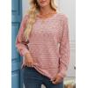 imageEVALESS Womens Crochet Boat Neck Long Sleeve Loose Fit Sweaters Fall Winter Clothes for Women Fashion 2025Pink
