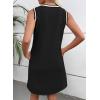 imageEVALESS Womens Spring Summer Dresses 2026 Fashion Casual V Neck Sleeveless Contrast Striped Beach Vacation Clothes DressesBlack