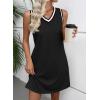imageEVALESS Womens Spring Summer Dresses 2026 Fashion Casual V Neck Sleeveless Contrast Striped Beach Vacation Clothes DressesBlack