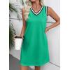 imageEVALESS Womens Spring Summer Dresses 2026 Fashion Casual V Neck Sleeveless Contrast Striped Beach Vacation Clothes DressesGreen