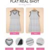 imageEVALESS Womens Spring Summer Dresses 2026 Fashion Casual V Neck Sleeveless Contrast Striped Beach Vacation Clothes DressesLight Grey