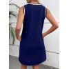 imageEVALESS Womens Spring Summer Dresses 2026 Fashion Casual V Neck Sleeveless Contrast Striped Beach Vacation Clothes DressesNavy Blue