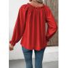 imageEVALESS Country Concert Outfits Off The Shoulder Tops for Women Cute Puff Sleeve T Shirts Womens Fashion Clothing 2025Fiery Red
