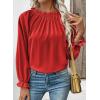 imageEVALESS Country Concert Outfits Off The Shoulder Tops for Women Cute Puff Sleeve T Shirts Womens Fashion Clothing 2025Fiery Red