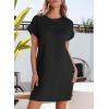 imageEVALESS Womens Summer Dresses 2026 Fashion Short Sleeve Cute Spring Mini Dress Crewneck Casual Beach Vacation DressesBlack