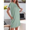 imageEVALESS Womens Summer Dresses 2026 Fashion Short Sleeve Cute Spring Mini Dress Crewneck Casual Beach Vacation DressesGrass Green