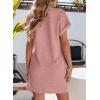 imageEVALESS Womens Summer Dresses 2026 Fashion Short Sleeve Cute Spring Mini Dress Crewneck Casual Beach Vacation DressesZ Apricot Pink