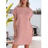 imageEVALESS Womens Summer Dresses 2026 Fashion Short Sleeve Cute Spring Mini Dress Crewneck Casual Beach Vacation DressesZ Apricot Pink