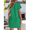 imageEVALESS Womens Summer Dresses 2026 Fashion Short Sleeve Cute Spring Mini Dress Crewneck Casual Beach Vacation DressesZ New Green